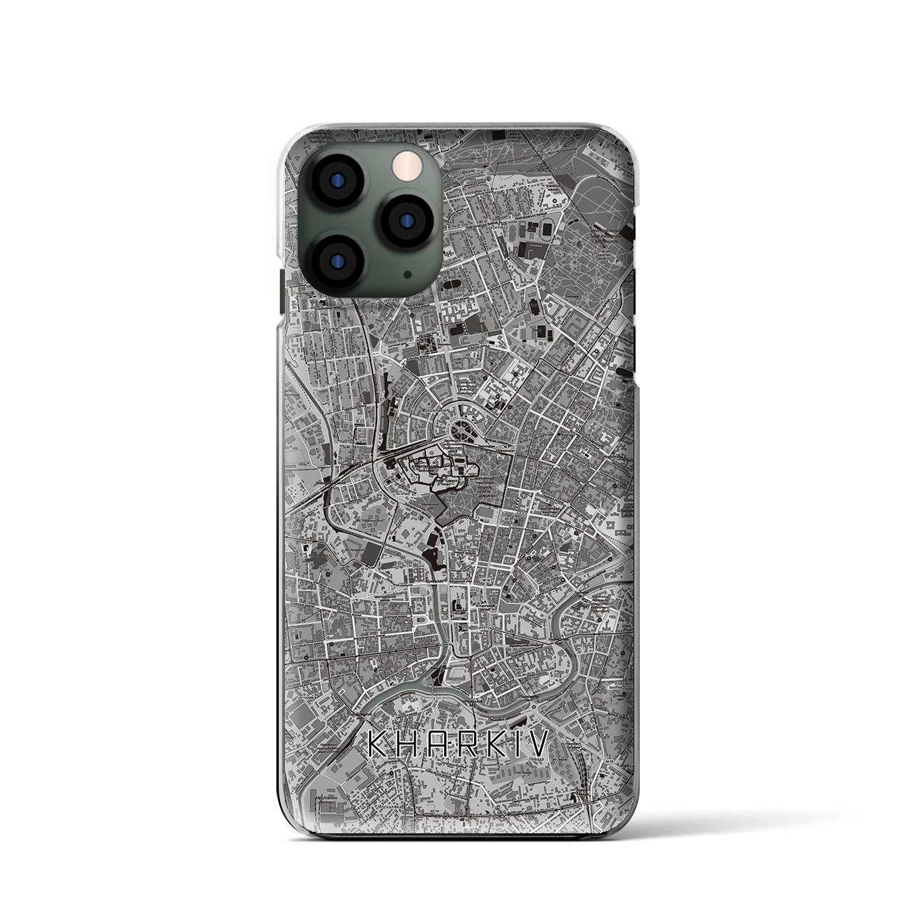【ハルキウ(ウクライナ)】地図柄iPhoneケース(クリアタイプ)