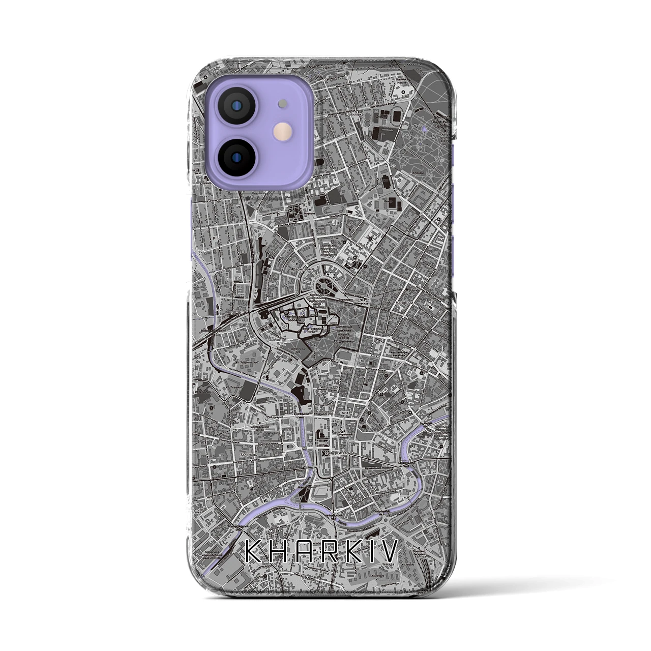 【ハルキウ(ウクライナ)】地図柄iPhoneケース(クリアタイプ)