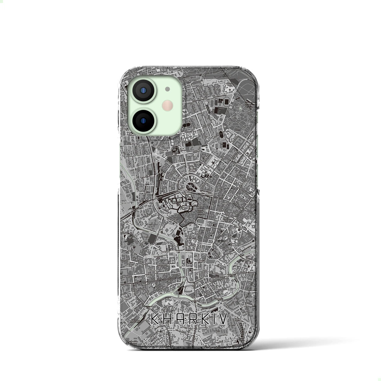 【ハルキウ(ウクライナ)】地図柄iPhoneケース(クリアタイプ)