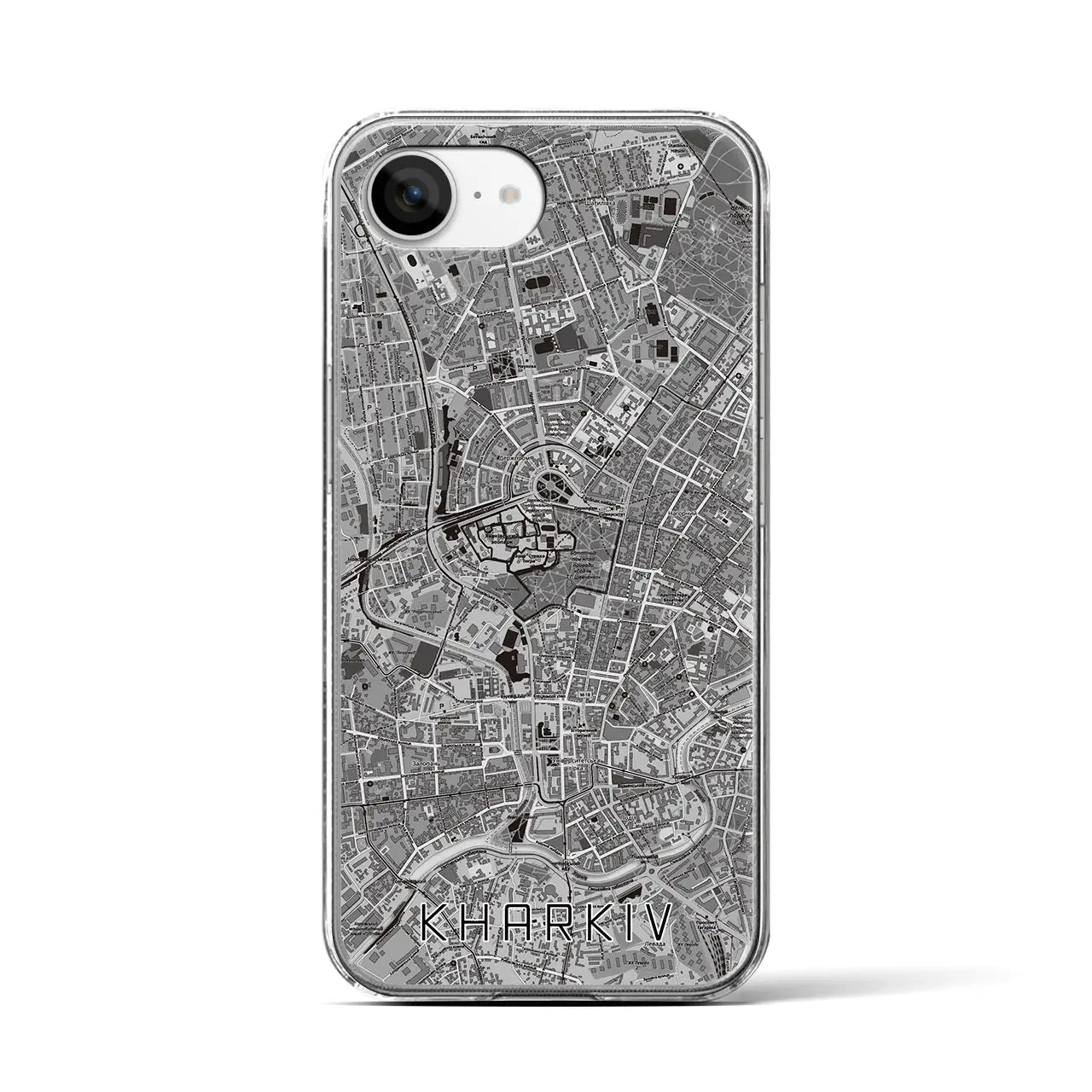 【ハルキウ(ウクライナ)】地図柄iPhoneケース(クリアタイプ)