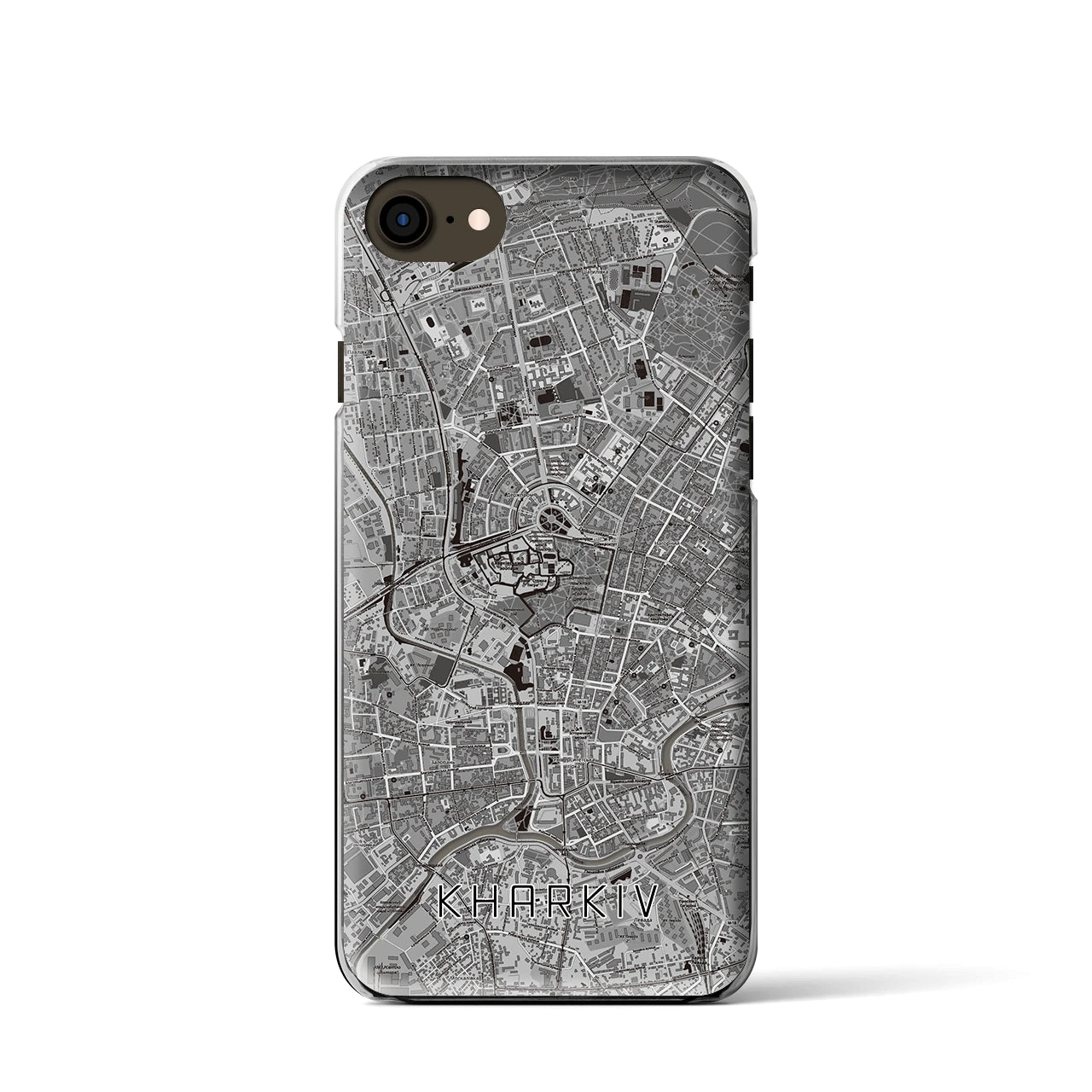 【ハルキウ(ウクライナ)】地図柄iPhoneケース(クリアタイプ)