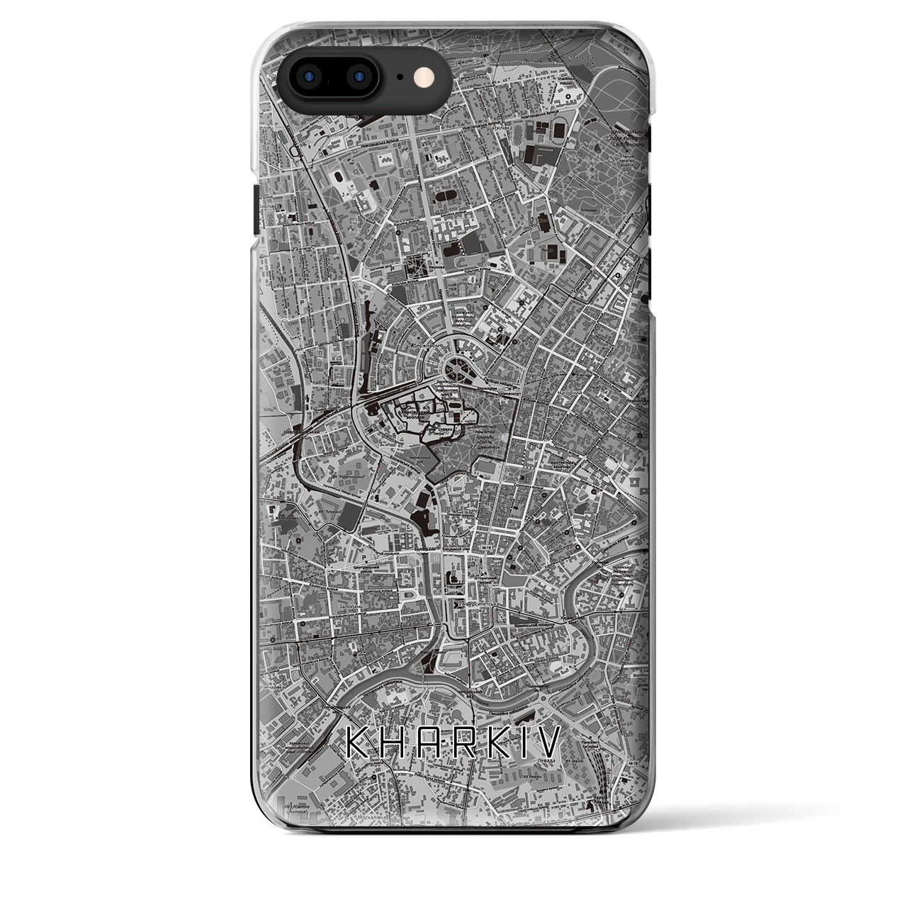 【ハルキウ(ウクライナ)】地図柄iPhoneケース(クリアタイプ)