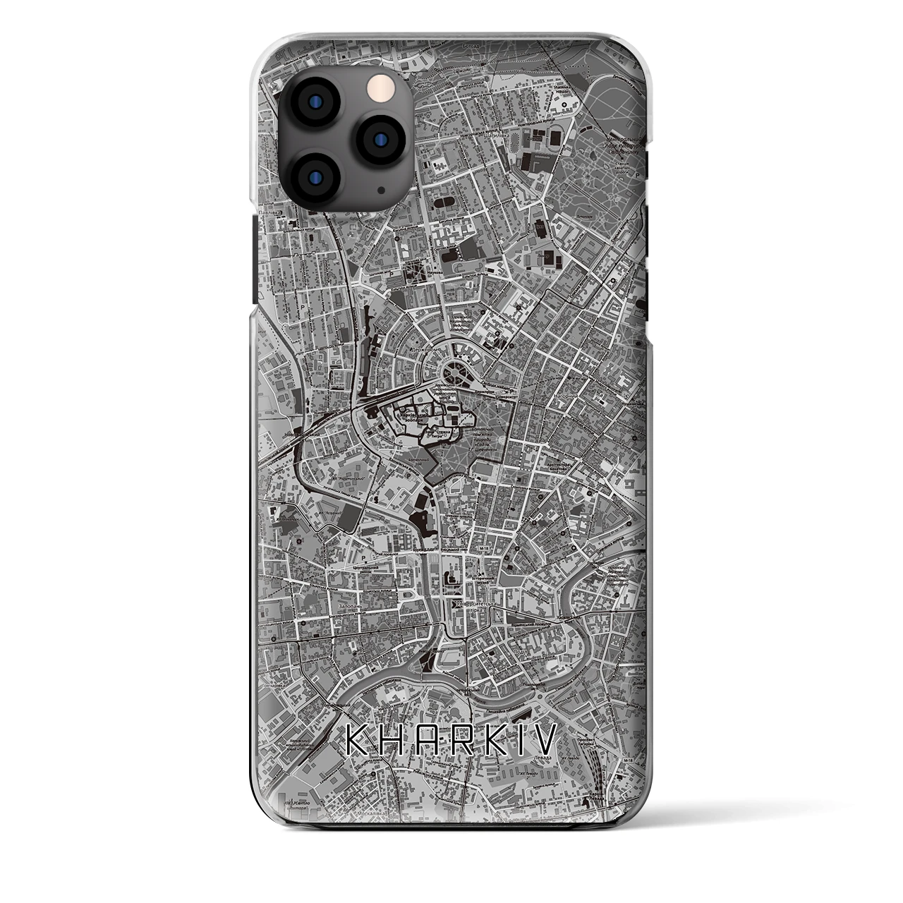 【ハルキウ(ウクライナ)】地図柄iPhoneケース(クリアタイプ)