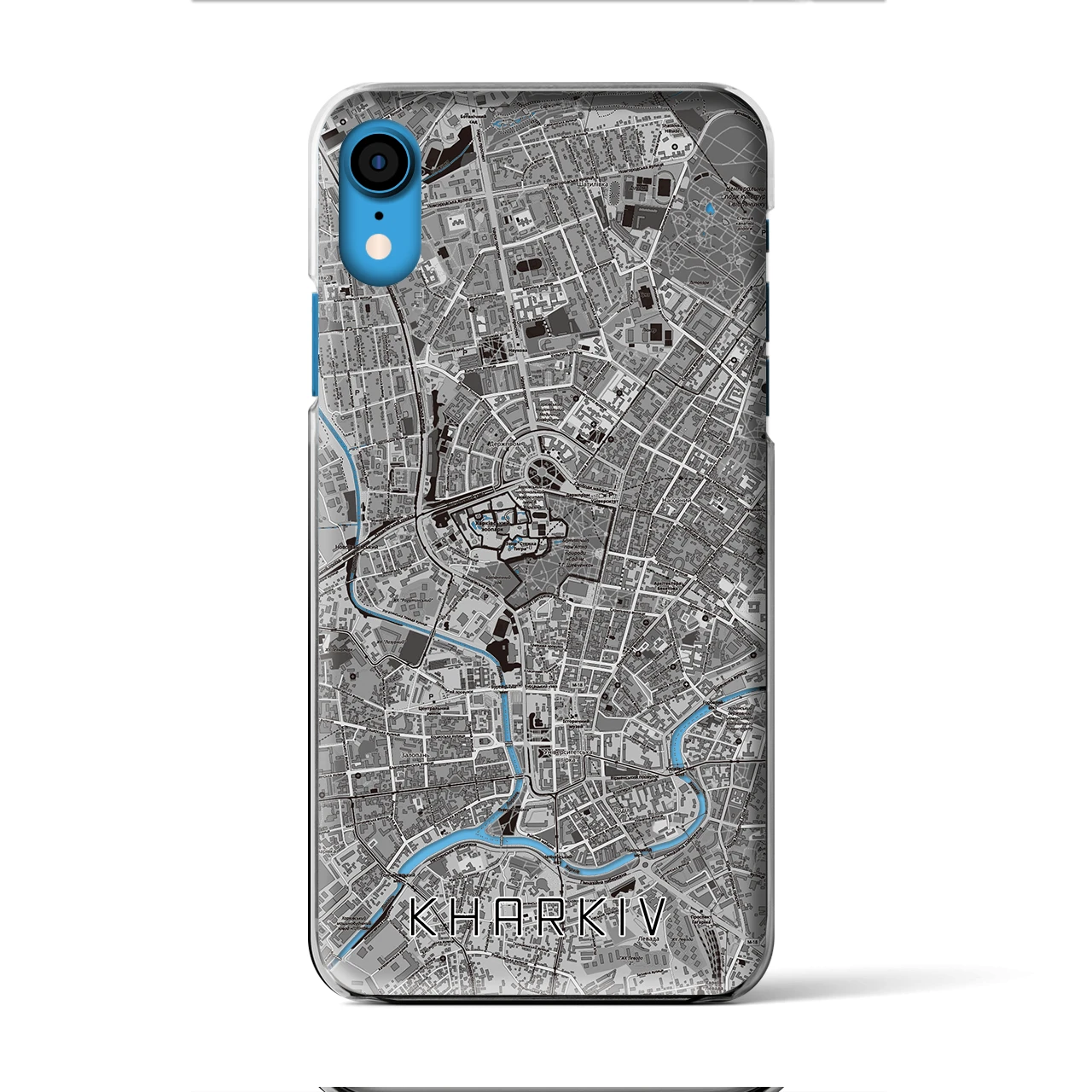 【ハルキウ(ウクライナ)】地図柄iPhoneケース(クリアタイプ)