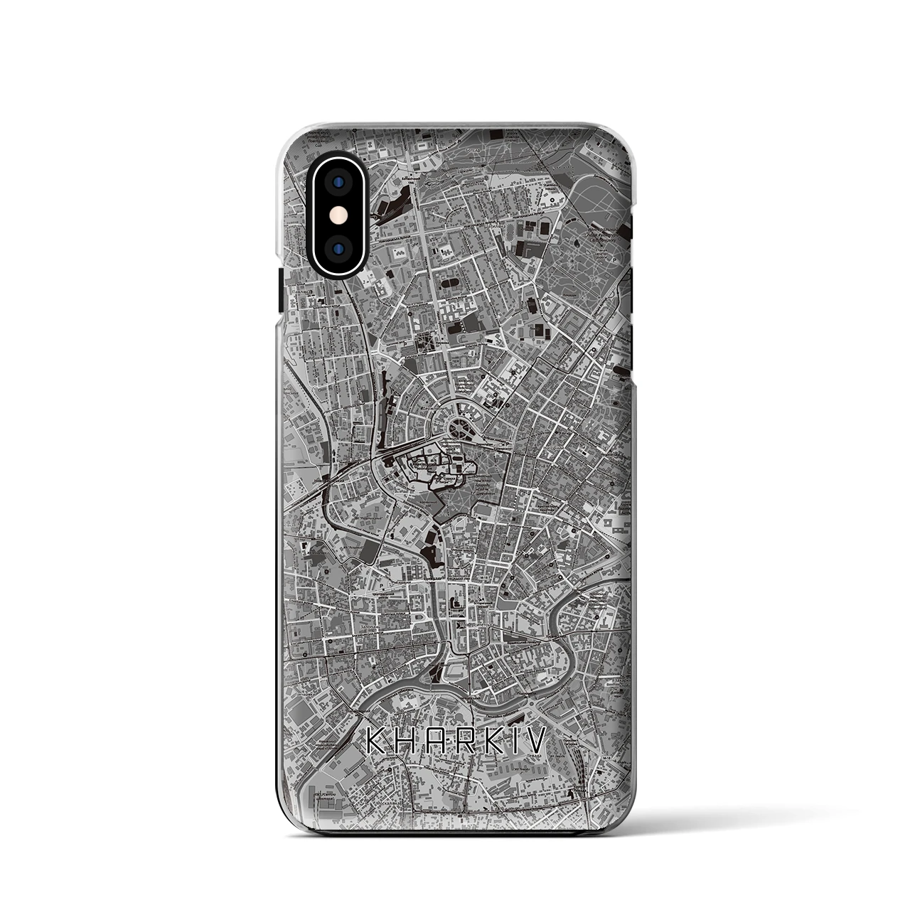 【ハルキウ(ウクライナ)】地図柄iPhoneケース(クリアタイプ)