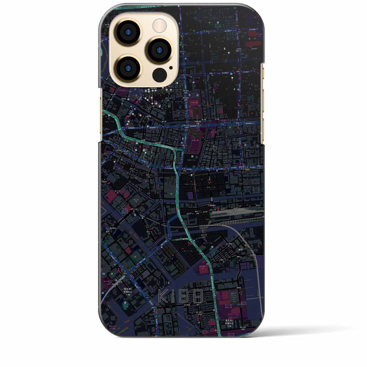 【木場(東京都)】地図柄iPhoneケース(バックカバータイプ)