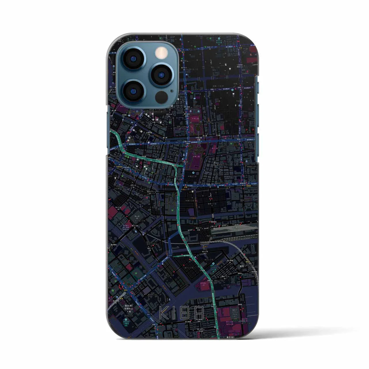 【木場(東京都)】地図柄iPhoneケース(バックカバータイプ)