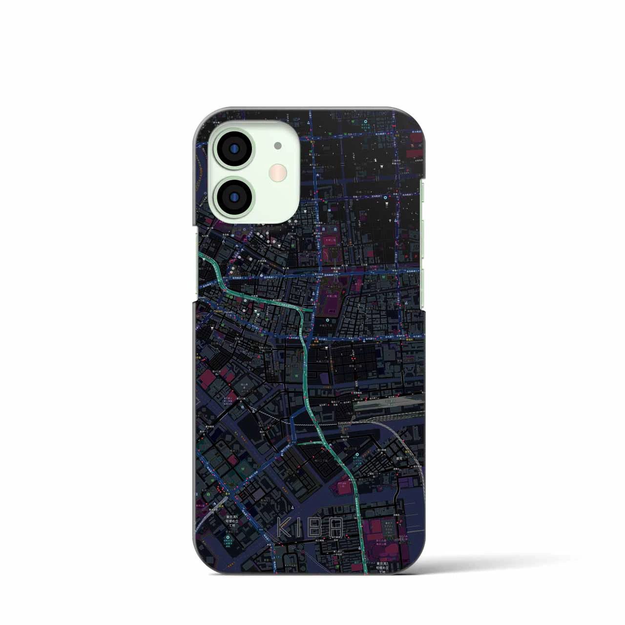 【木場(東京都)】地図柄iPhoneケース(バックカバータイプ)