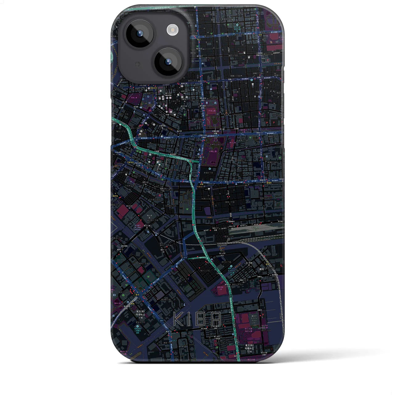 【木場(東京都)】地図柄iPhoneケース(バックカバータイプ)