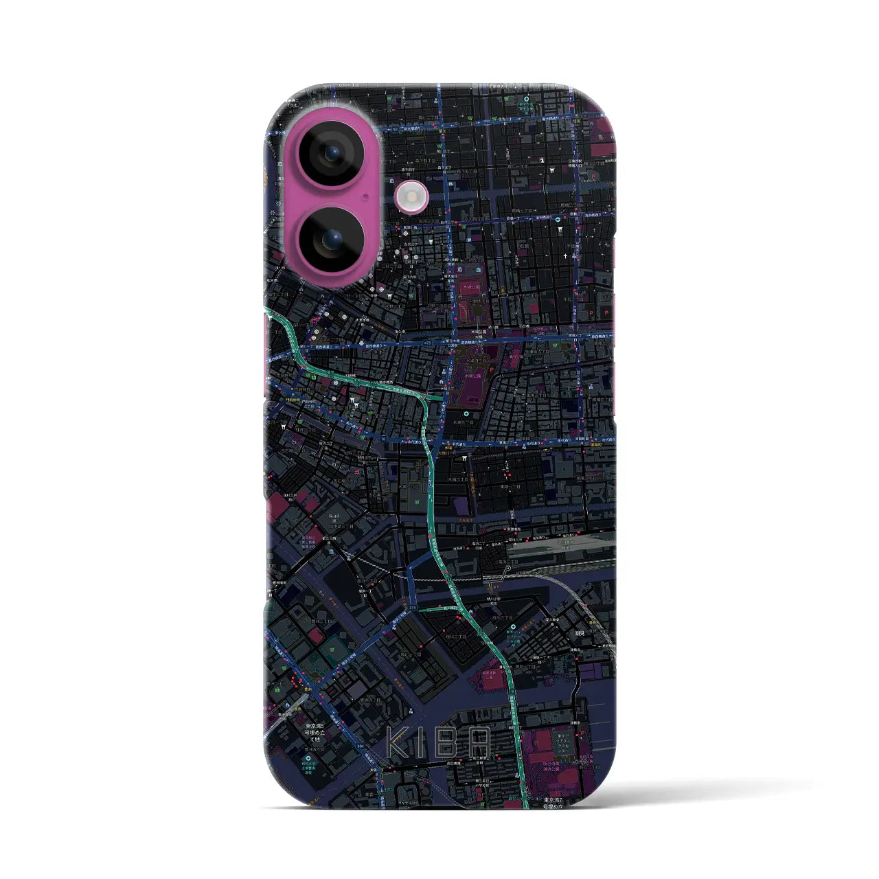 【木場(東京都)】地図柄iPhoneケース(バックカバータイプ)