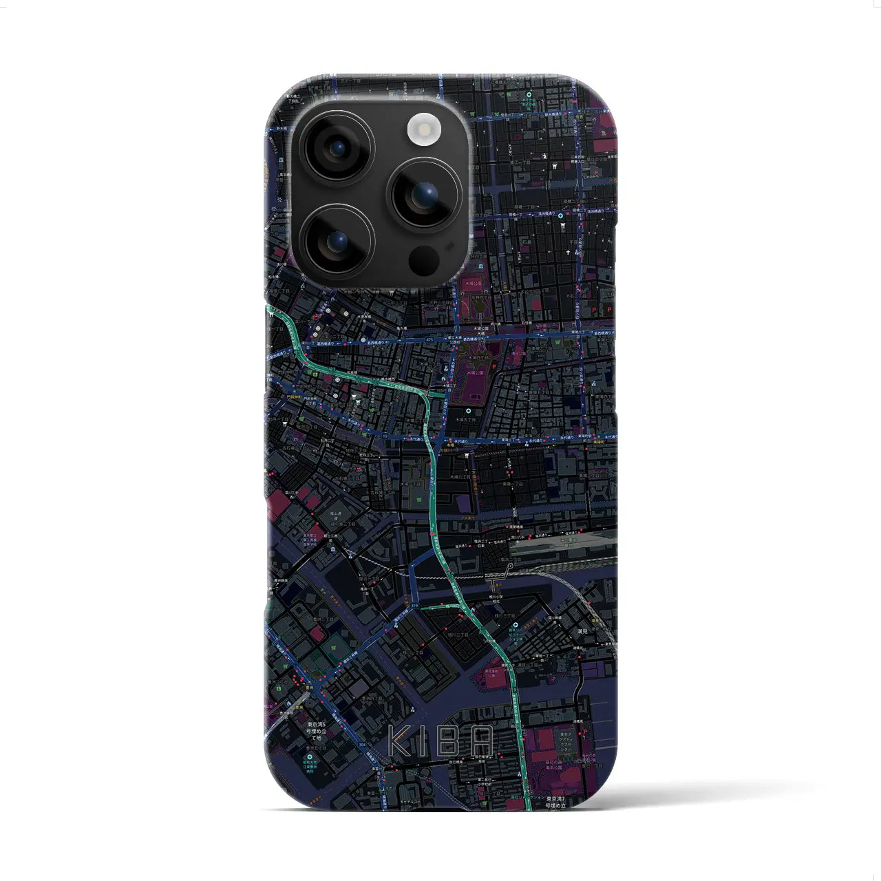 【木場(東京都)】地図柄iPhoneケース(バックカバータイプ)