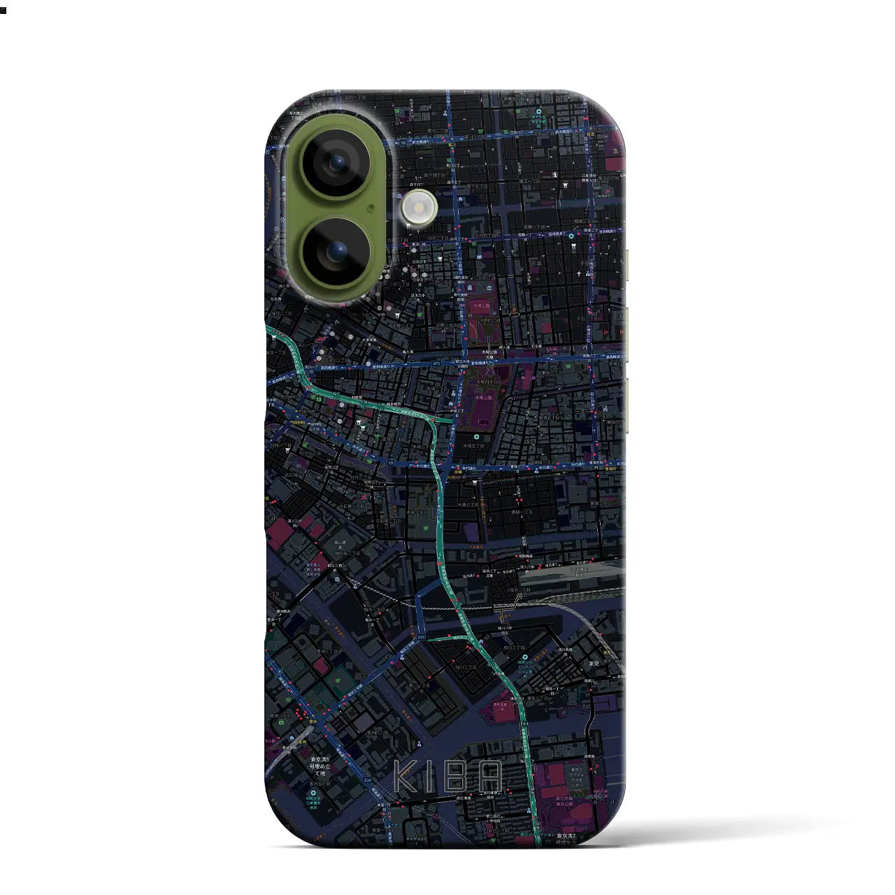 【木場(東京都)】地図柄iPhoneケース(バックカバータイプ)