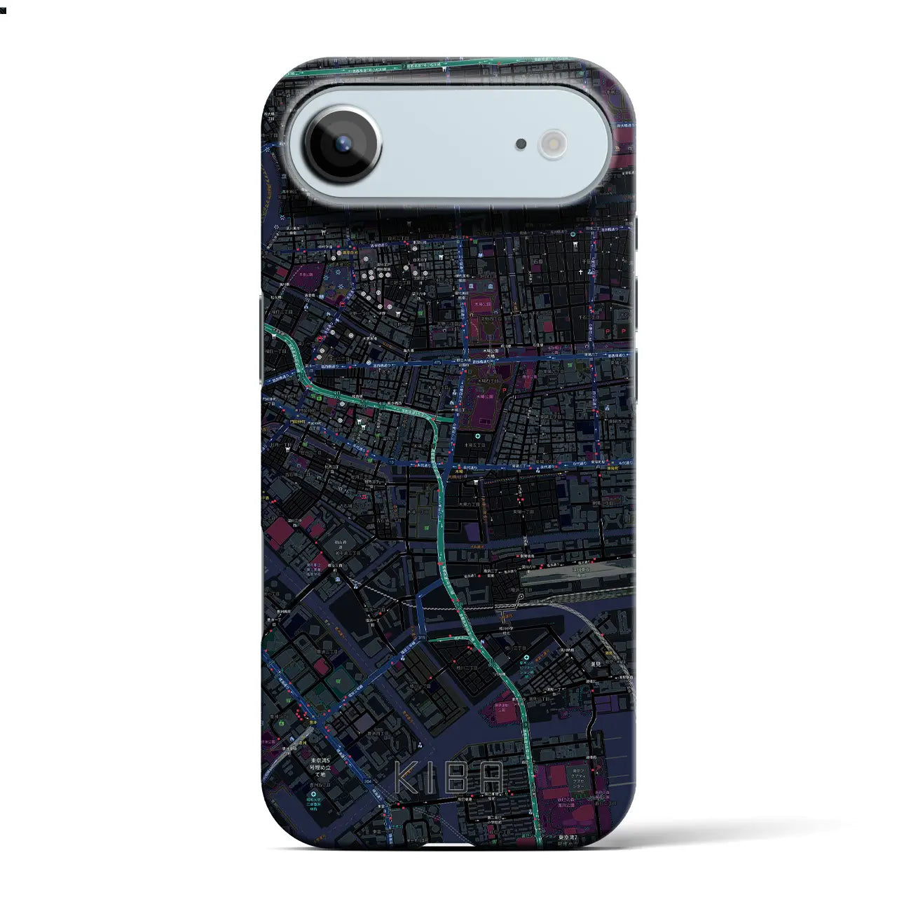 【木場(東京都)】地図柄iPhoneケース(バックカバータイプ)