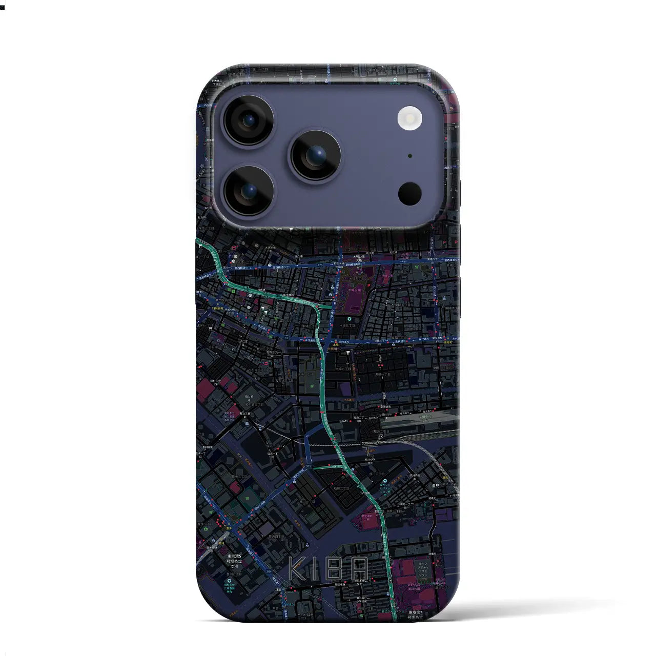 【木場(東京都)】地図柄iPhoneケース(バックカバータイプ)