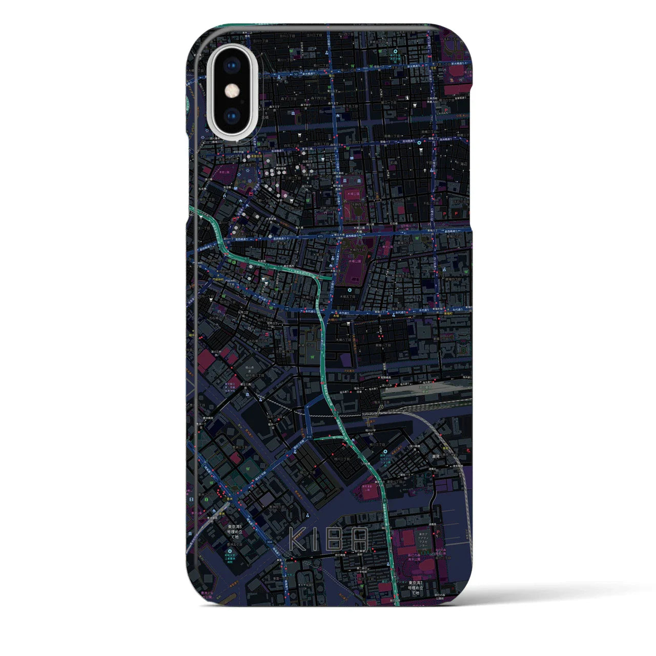 【木場(東京都)】地図柄iPhoneケース(バックカバータイプ)