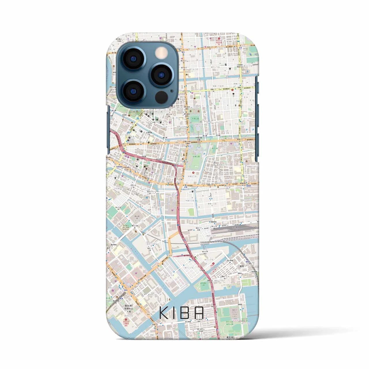 【木場(東京都)】地図柄iPhoneケース(バックカバータイプ)