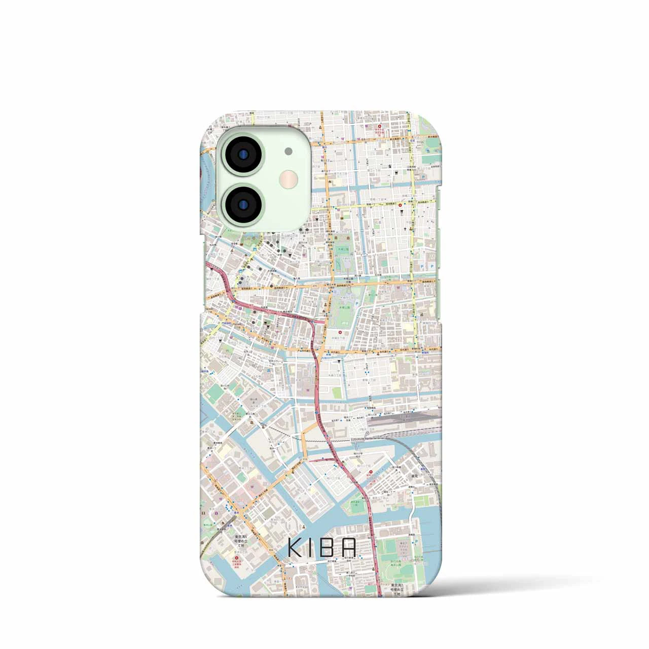 【木場(東京都)】地図柄iPhoneケース(バックカバータイプ)