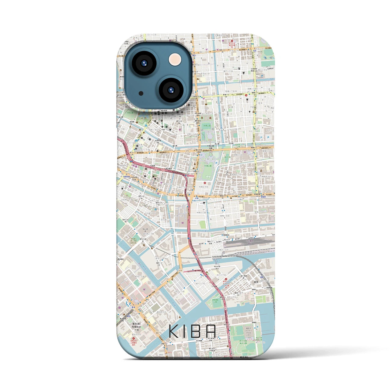 【木場(東京都)】地図柄iPhoneケース(バックカバータイプ)