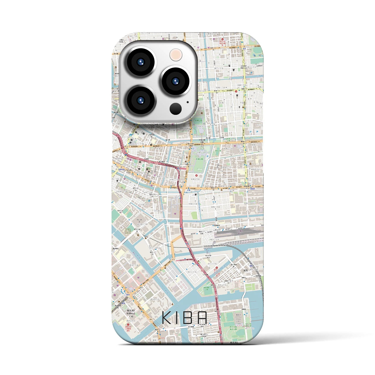 【木場(東京都)】地図柄iPhoneケース(バックカバータイプ)