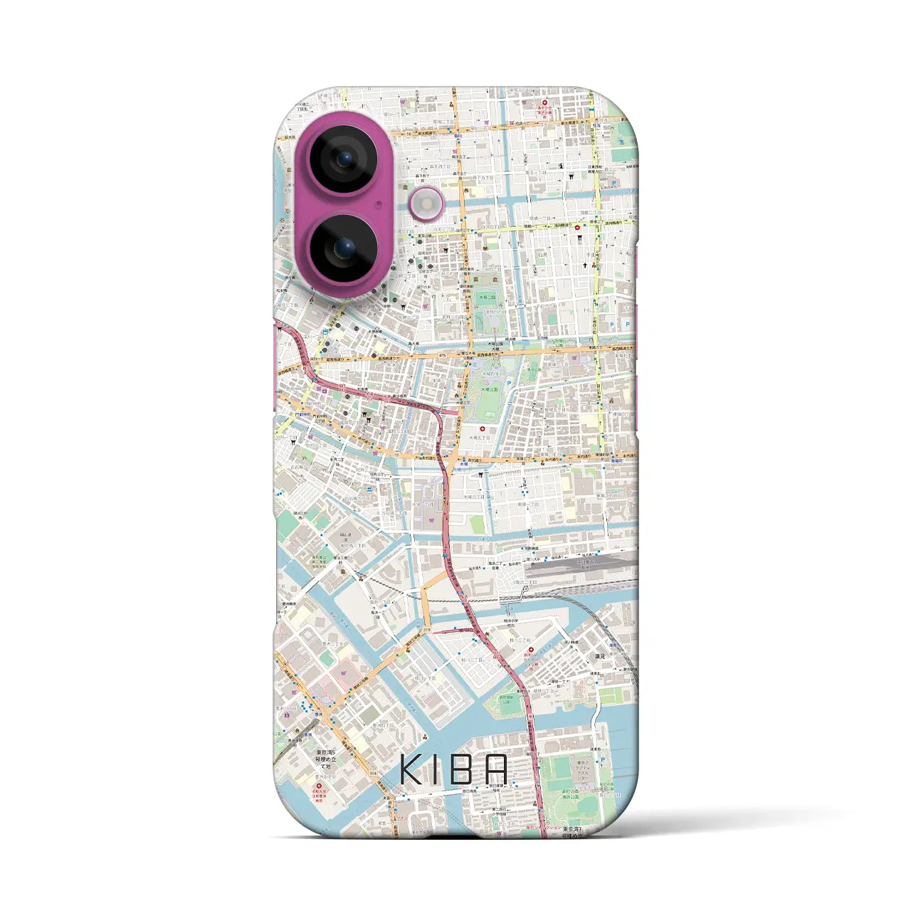 【木場(東京都)】地図柄iPhoneケース(バックカバータイプ)