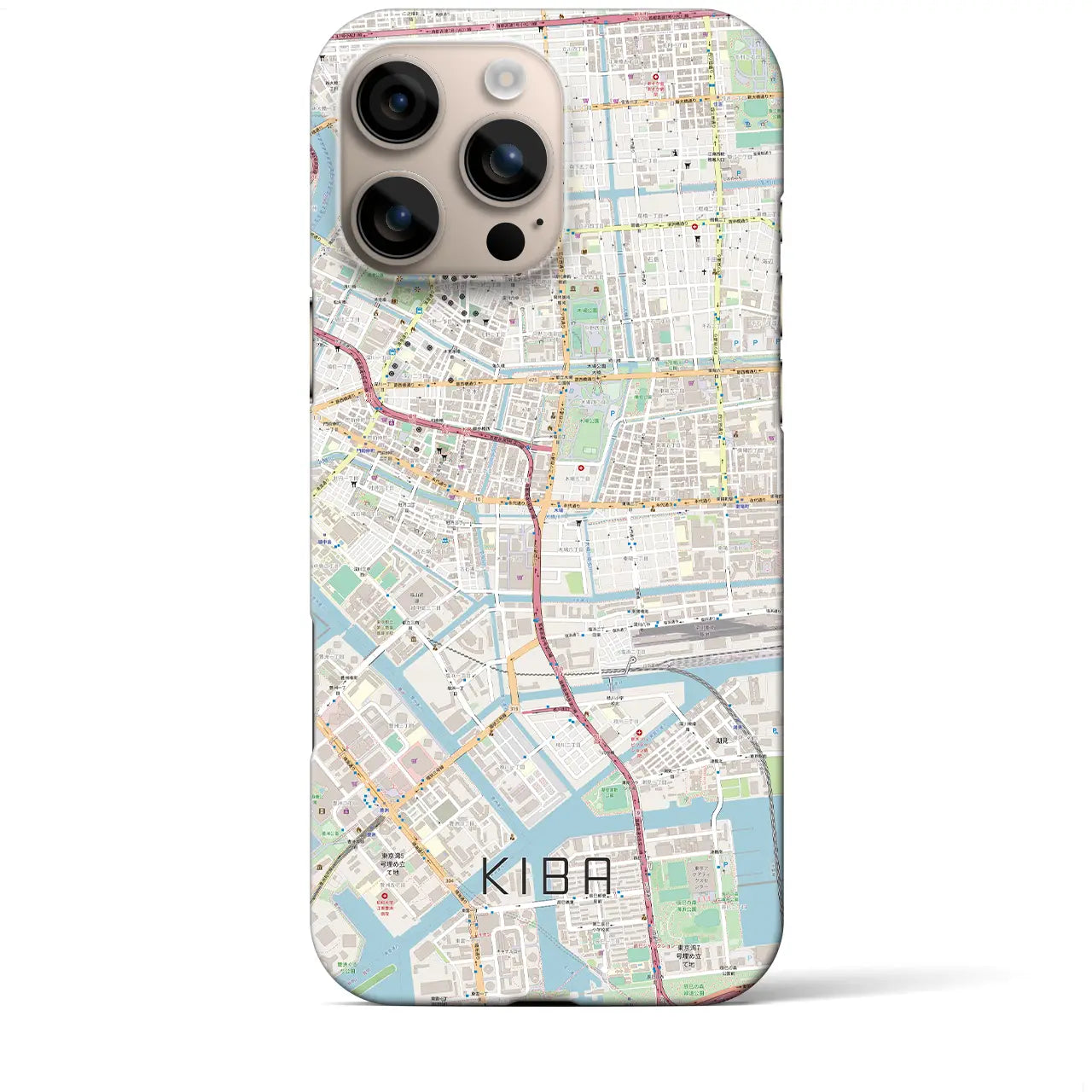 【木場(東京都)】地図柄iPhoneケース(バックカバータイプ)