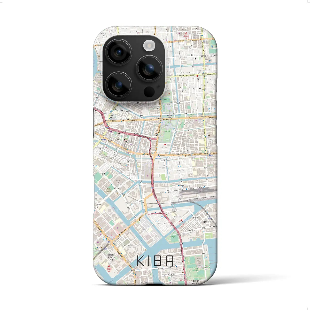 【木場(東京都)】地図柄iPhoneケース(バックカバータイプ)