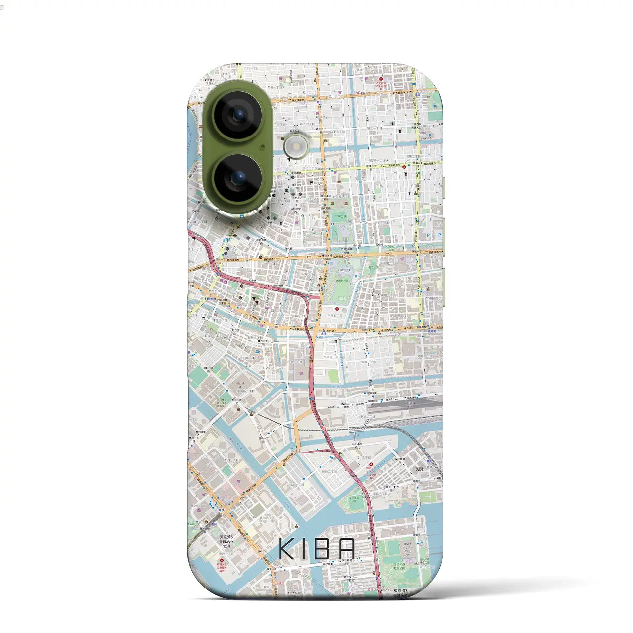【木場(東京都)】地図柄iPhoneケース(バックカバータイプ)