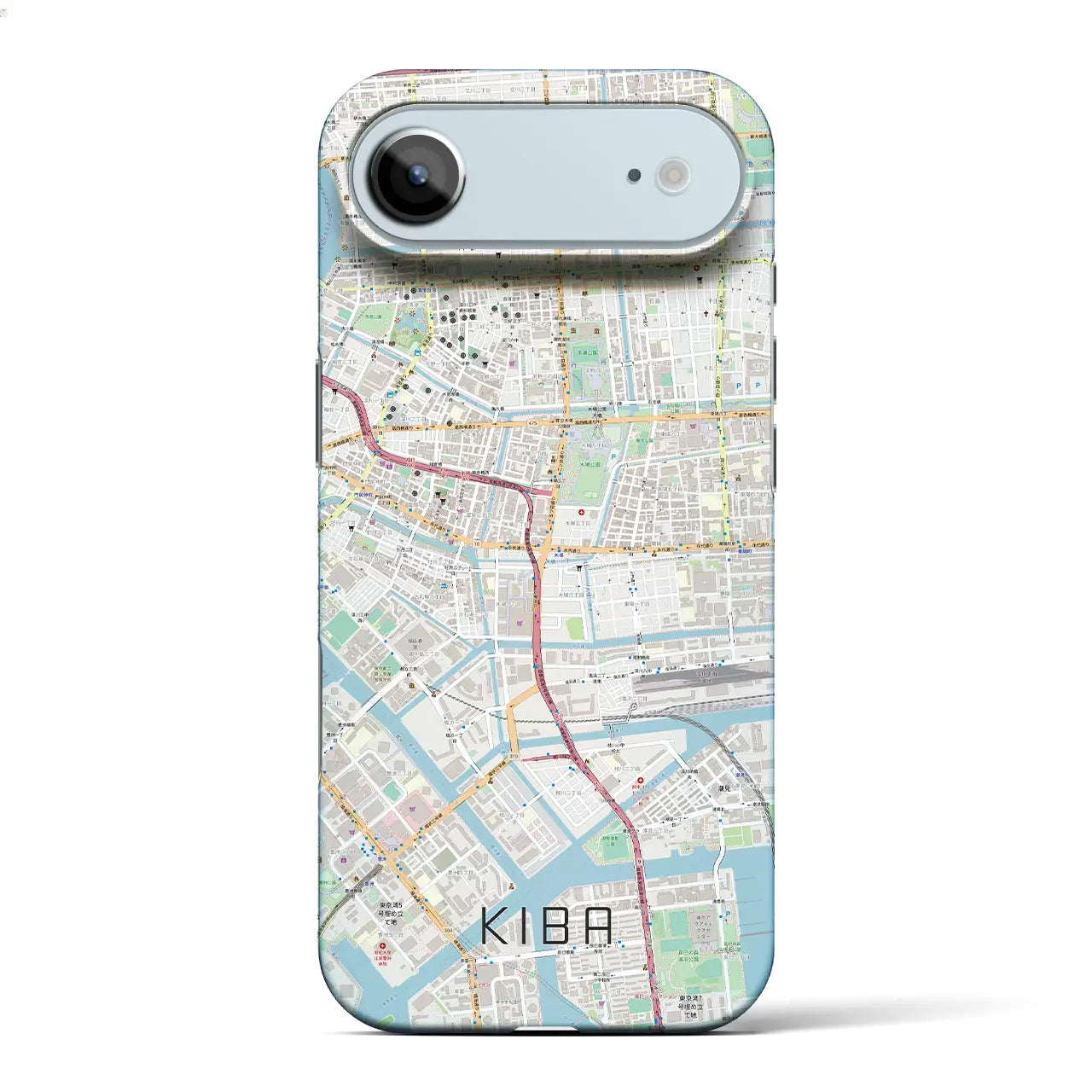 【木場(東京都)】地図柄iPhoneケース(バックカバータイプ)