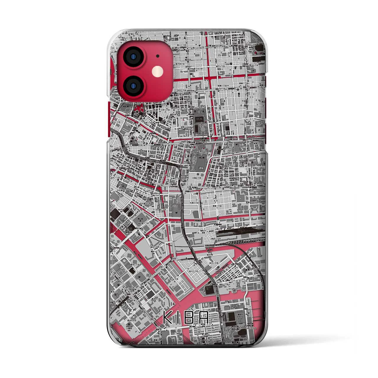 【木場(東京都)】地図柄iPhoneケース(クリアタイプ)