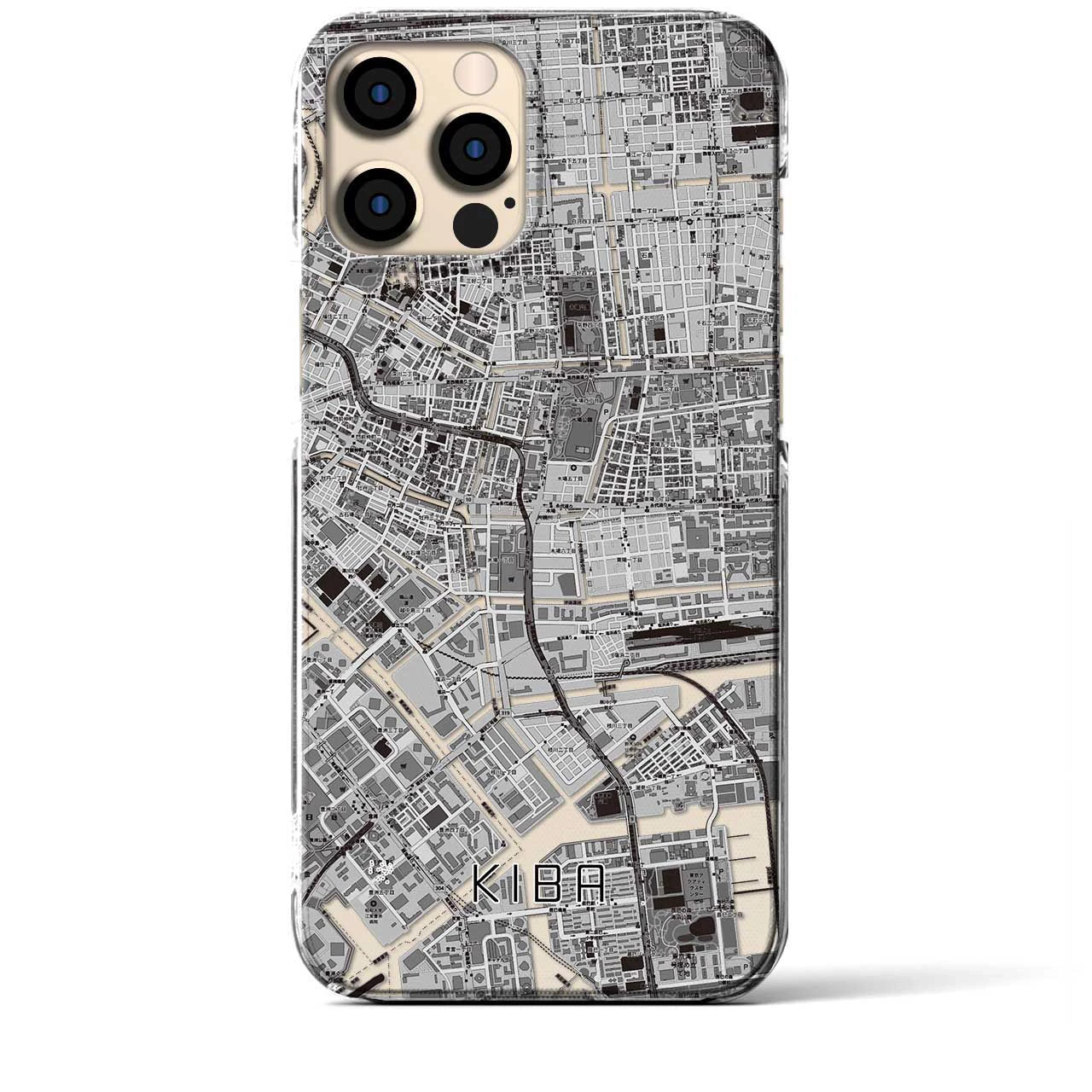 【木場(東京都)】地図柄iPhoneケース(クリアタイプ)