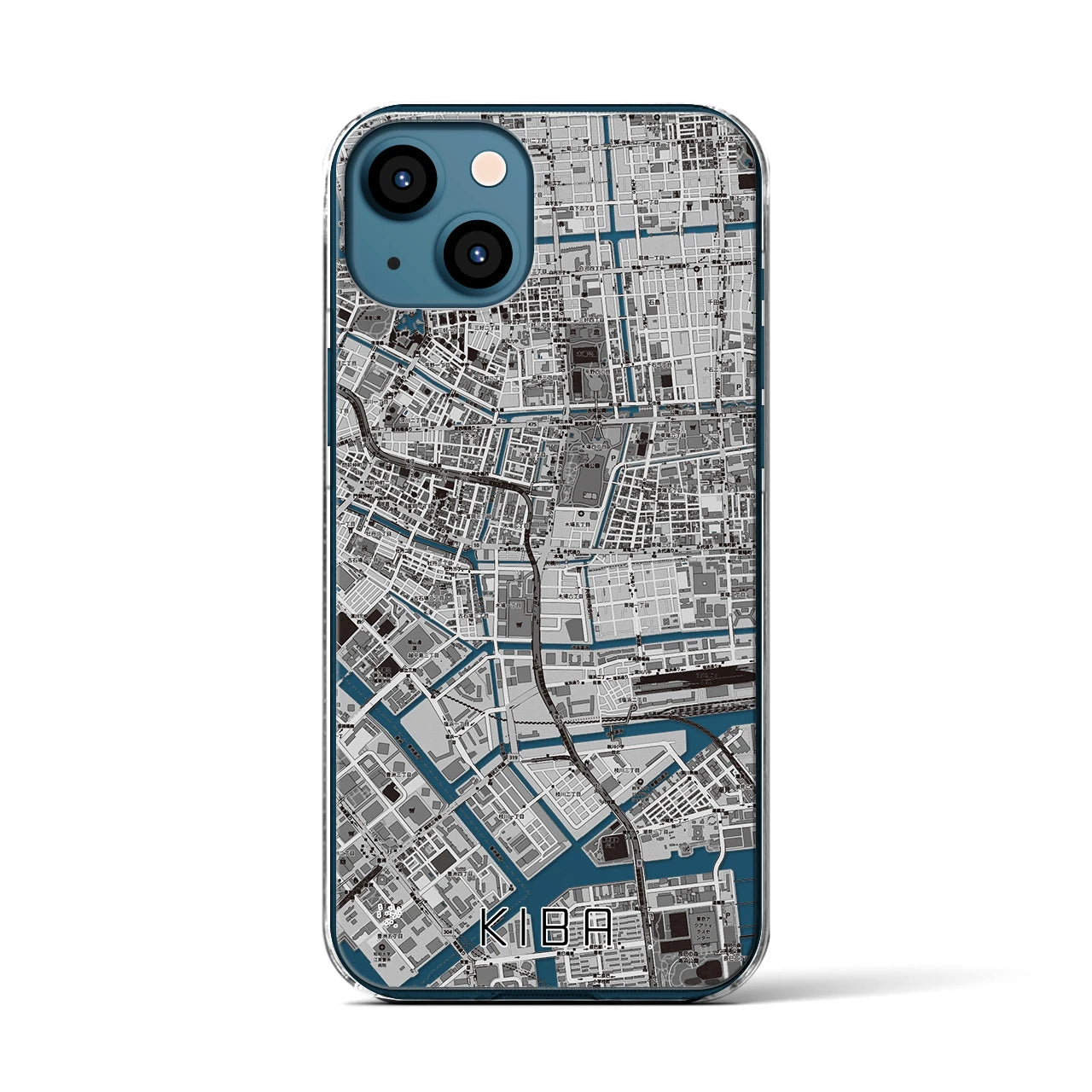 【木場(東京都)】地図柄iPhoneケース(クリアタイプ)