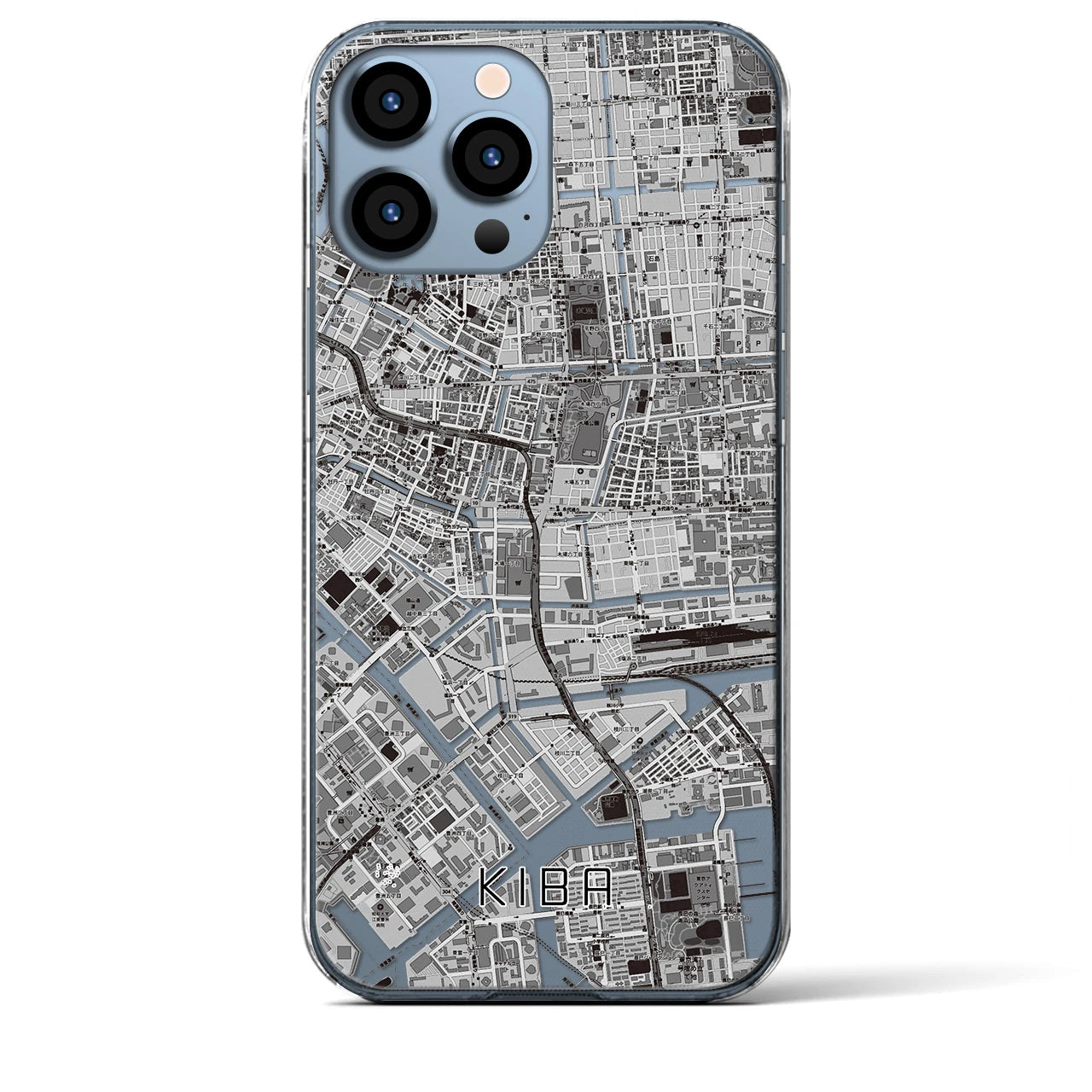 【木場(東京都)】地図柄iPhoneケース(クリアタイプ)