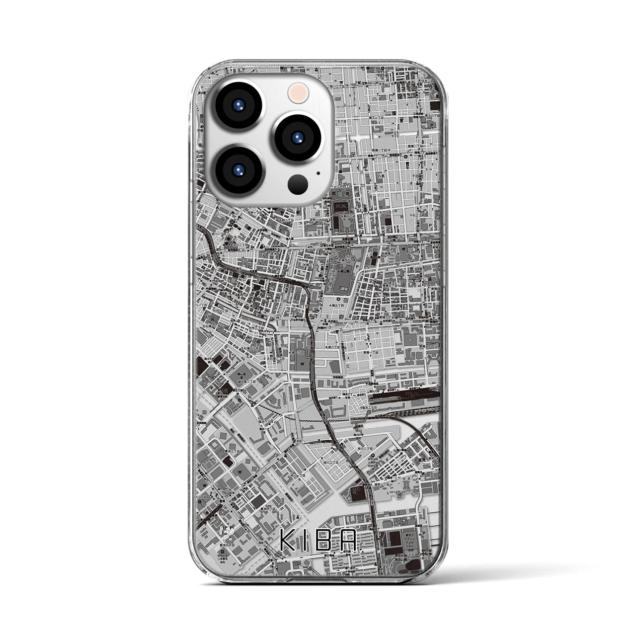 【木場(東京都)】地図柄iPhoneケース(クリアタイプ)