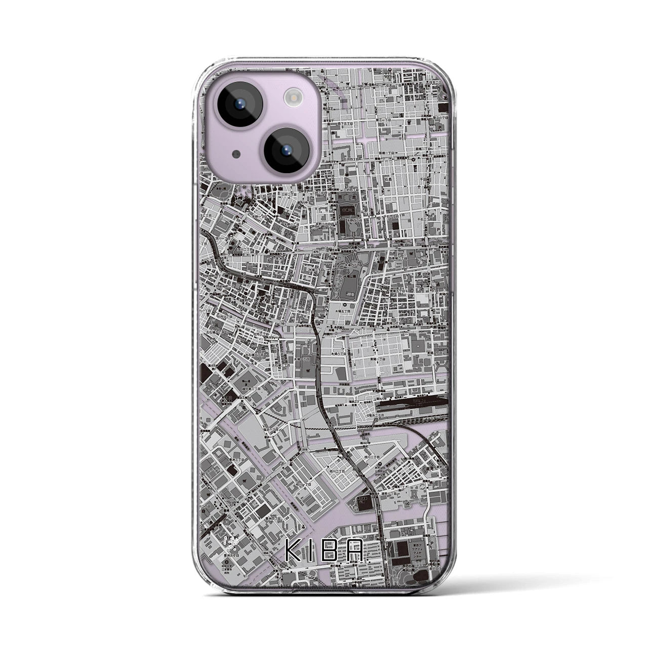 【木場(東京都)】地図柄iPhoneケース(クリアタイプ)