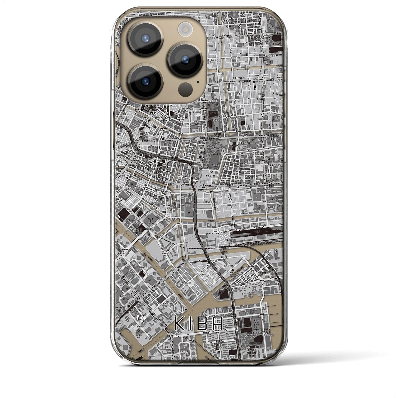 【木場(東京都)】地図柄iPhoneケース(クリアタイプ)