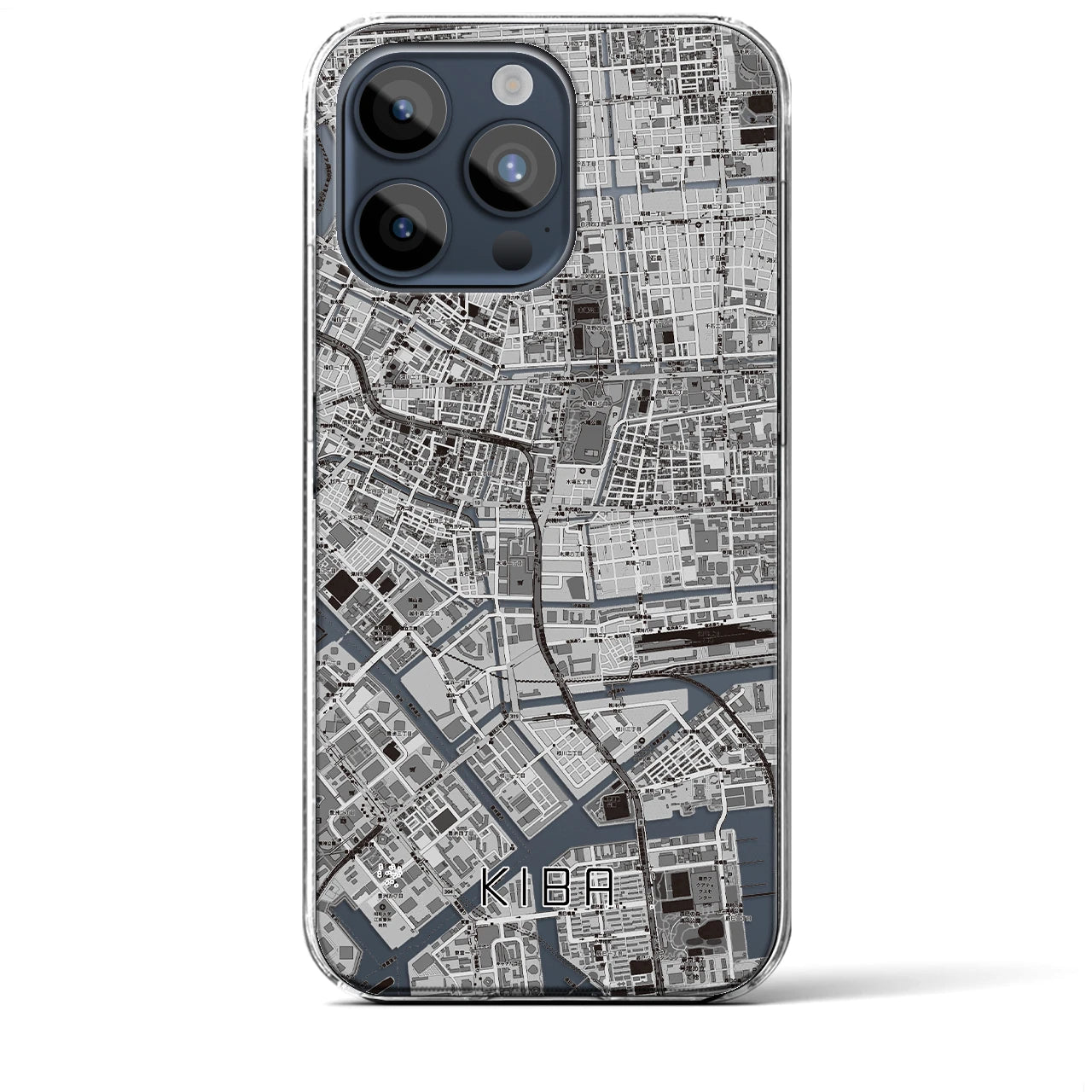 【木場(東京都)】地図柄iPhoneケース(クリアタイプ)