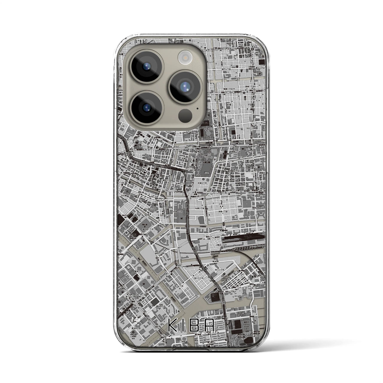 【木場(東京都)】地図柄iPhoneケース(クリアタイプ)