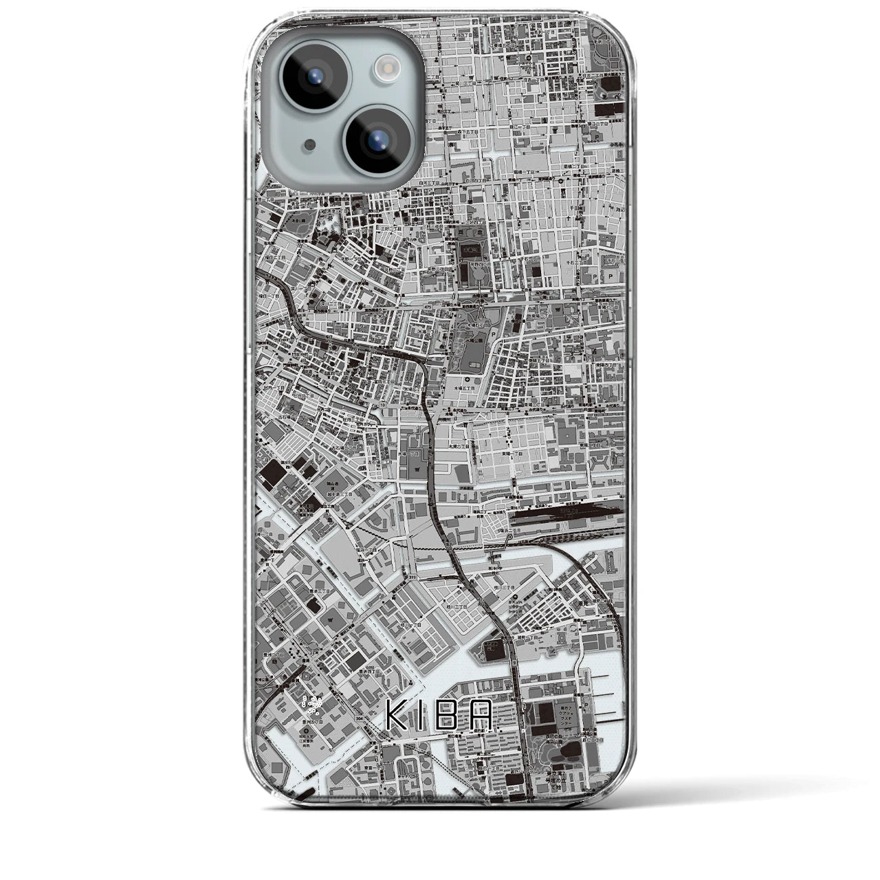 【木場(東京都)】地図柄iPhoneケース(クリアタイプ)