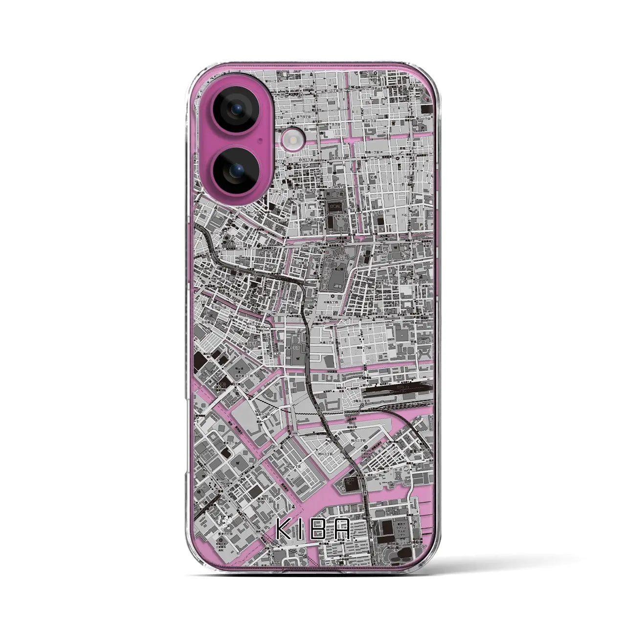 【木場(東京都)】地図柄iPhoneケース(クリアタイプ)