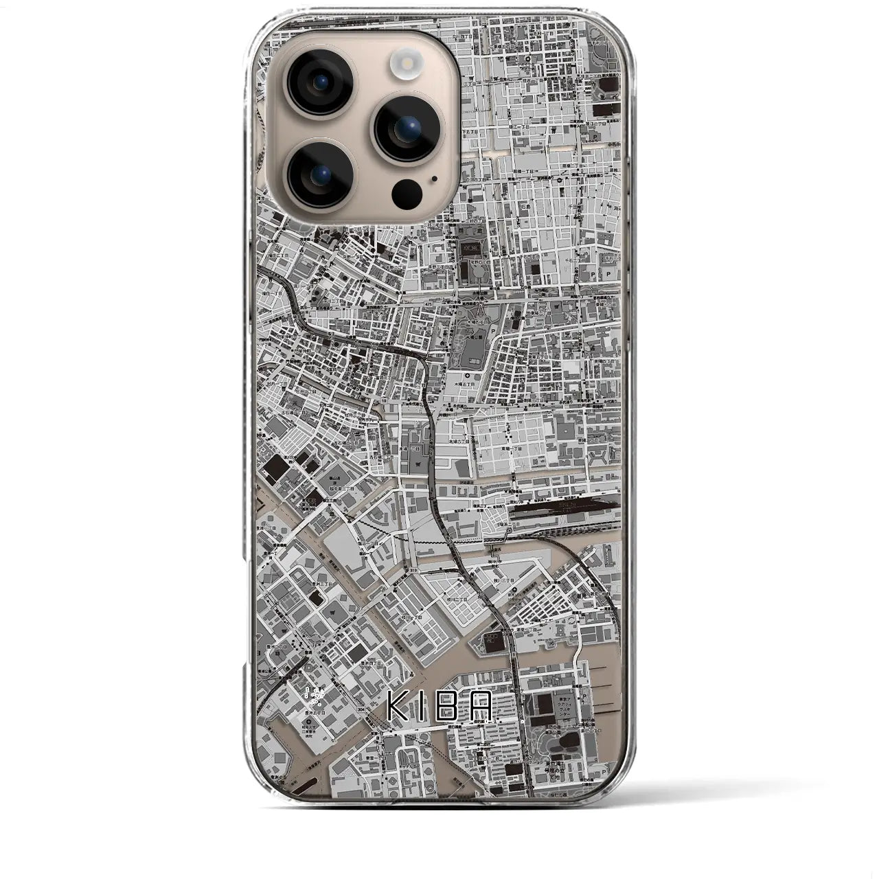 【木場(東京都)】地図柄iPhoneケース(クリアタイプ)