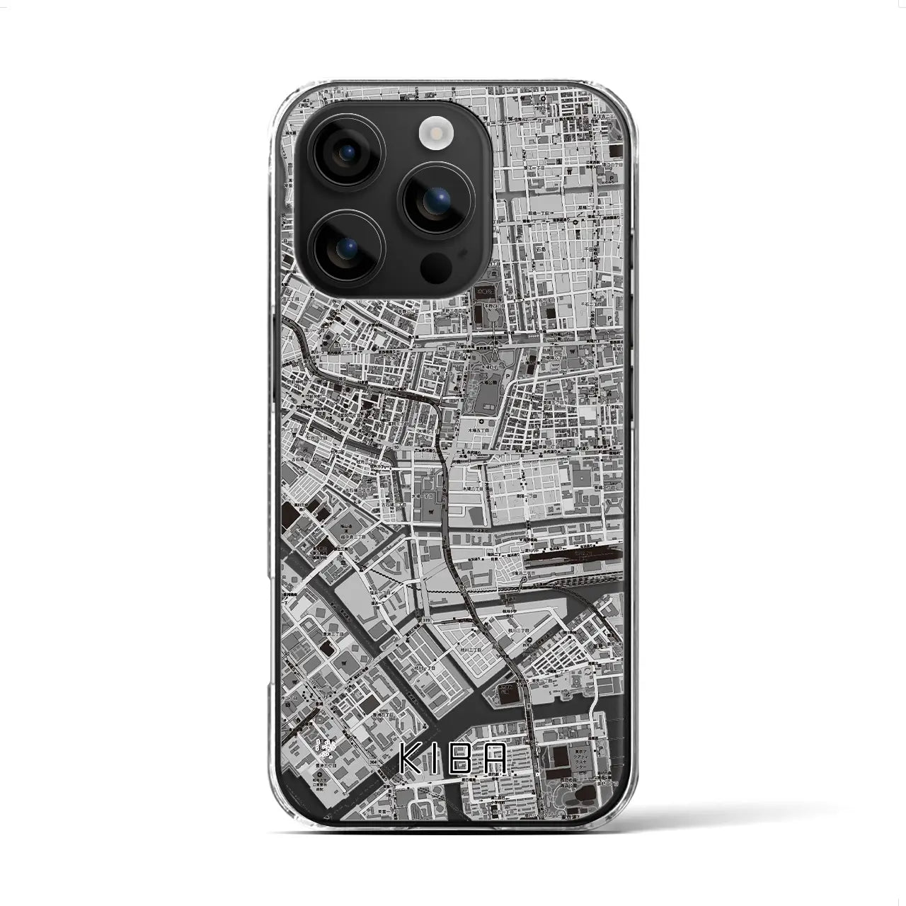 【木場(東京都)】地図柄iPhoneケース(クリアタイプ)