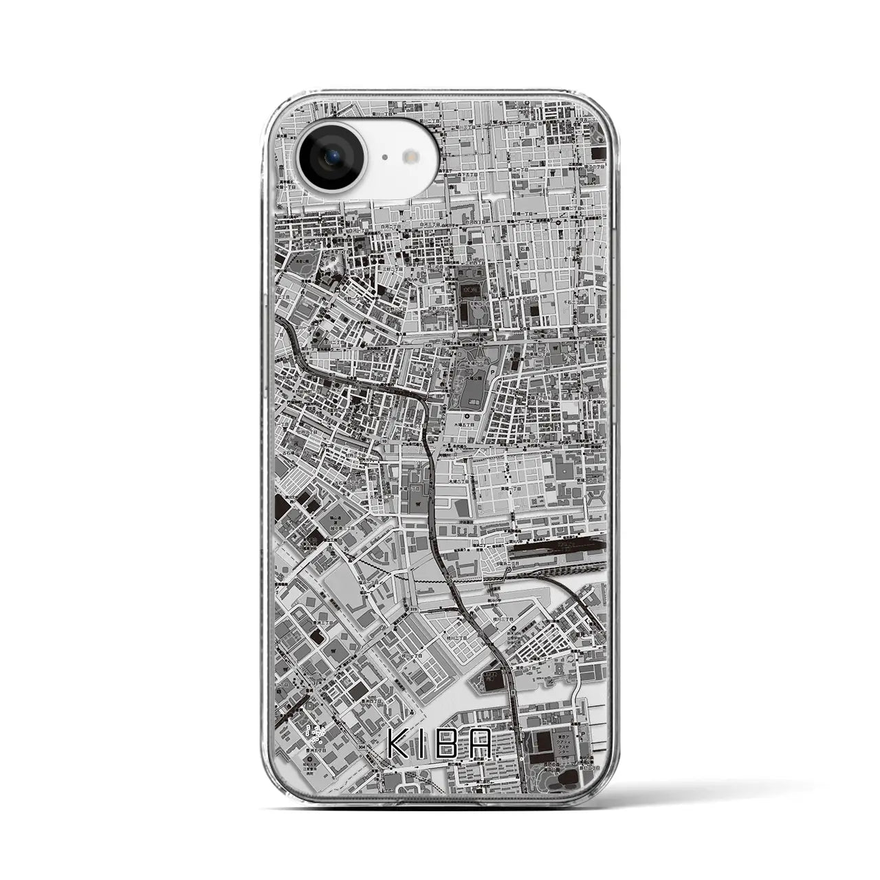 【木場(東京都)】地図柄iPhoneケース(クリアタイプ)