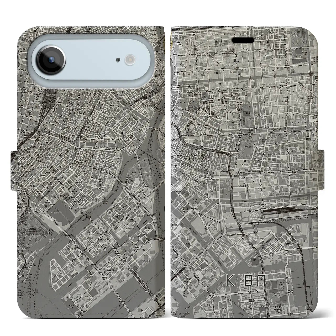 【木場(東京都)】地図柄iPhoneケース(手帳タイプ)