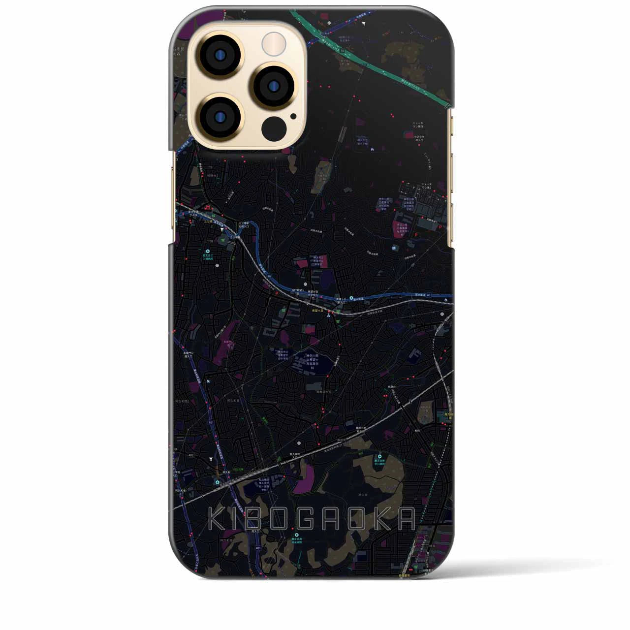 【希望ヶ丘(神奈川県)】地図柄iPhoneケース(バックカバータイプ)