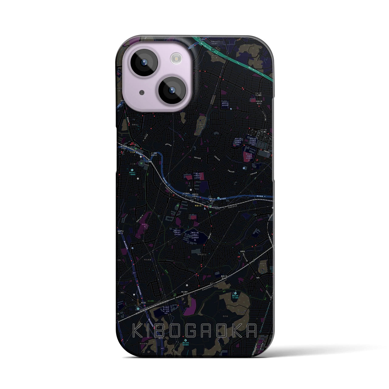 【希望ヶ丘(神奈川県)】地図柄iPhoneケース(バックカバータイプ)