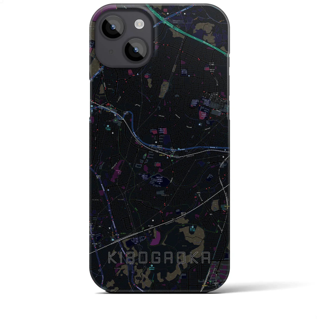 【希望ヶ丘(神奈川県)】地図柄iPhoneケース(バックカバータイプ)