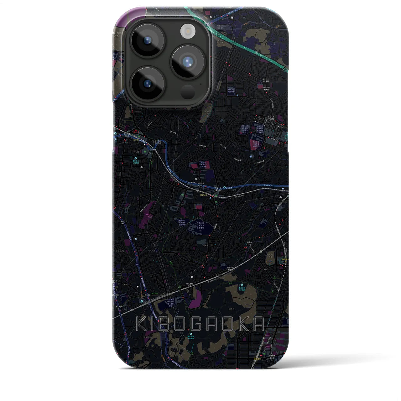 【希望ヶ丘(神奈川県)】地図柄iPhoneケース(バックカバータイプ)