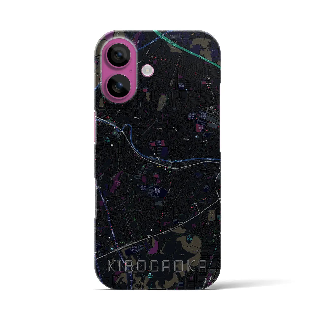 【希望ヶ丘(神奈川県)】地図柄iPhoneケース(バックカバータイプ)