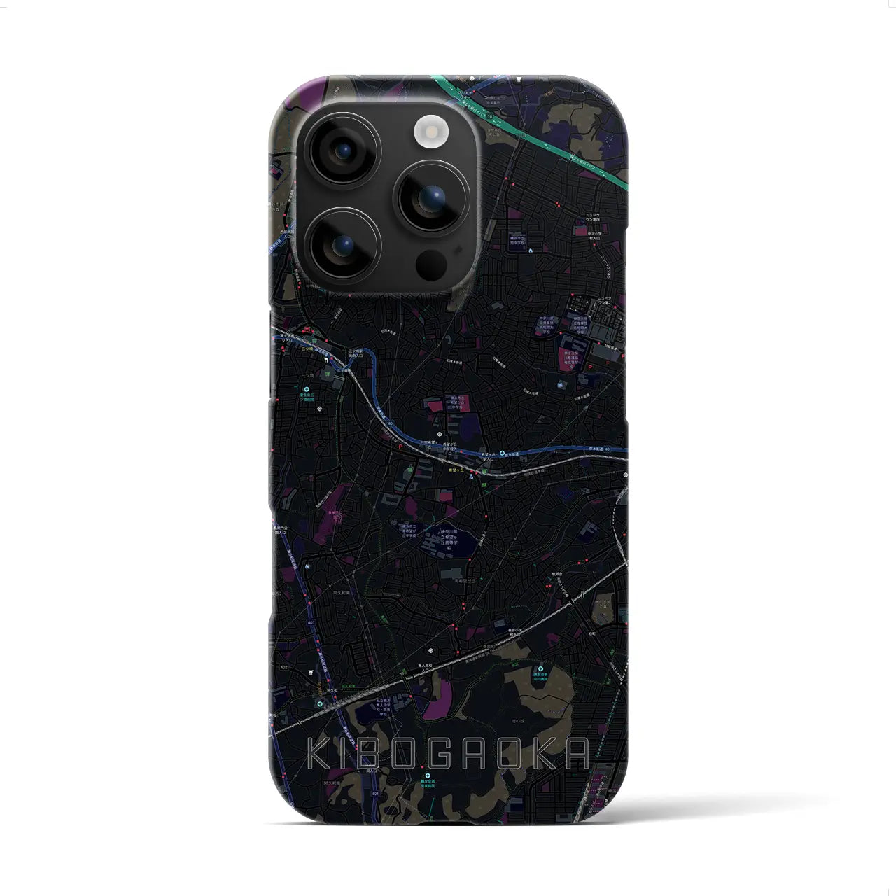 【希望ヶ丘(神奈川県)】地図柄iPhoneケース(バックカバータイプ)