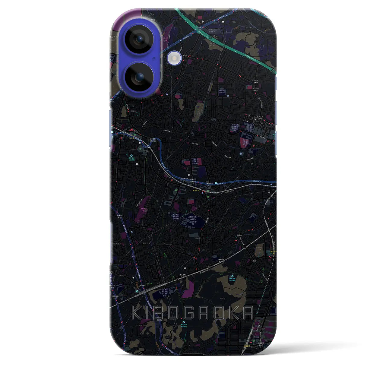 【希望ヶ丘(神奈川県)】地図柄iPhoneケース(バックカバータイプ)